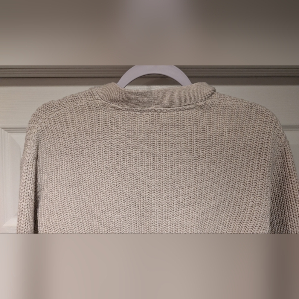 Gap NWT $55 Kids Shaker Stitch Beige Cardigan 100% Cotton Size Small 6-7 NEW! - Picture 6 of 13